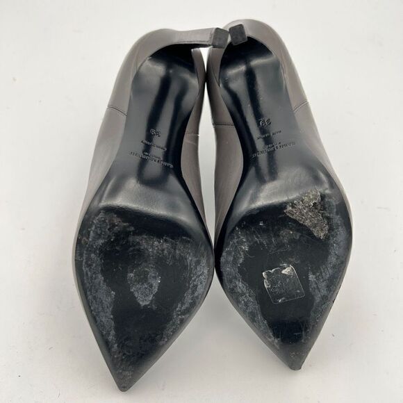 Saint Laurent Paris Women's Gray Leather Chelsea Boots Size 39 - Picture 9 of 12